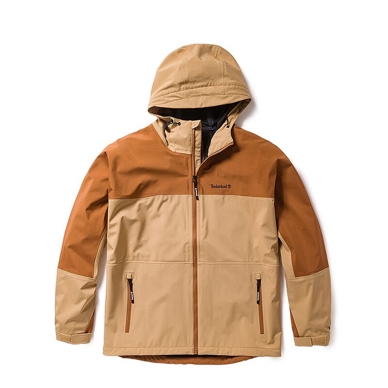 Timberland Colorblock Waterproof Windbreaker Hiking Jacket Brown Unisex A5Z3Y-K43