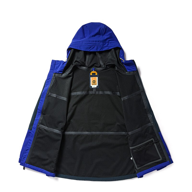 Shop Timberland Jaket Windbreaker Waterproof Unisex Biru Tua Sapphire Colorblock A5Z3Y-433