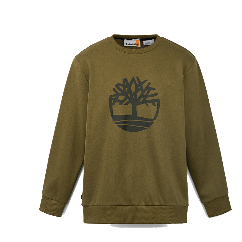 Timberland Crewneck Comfortable Long-Sleeve Sweatshirt Men’s - Army Green A43Y5-302