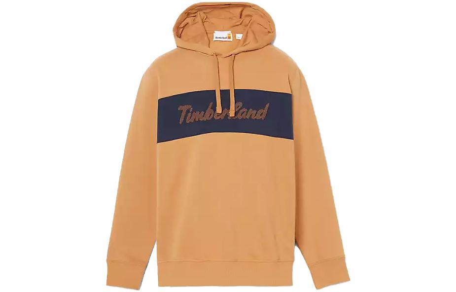 Timberland Cursive Logo Wheat Hoodie Pullover Sweatshirt Long Sleeve A6FKM-P47