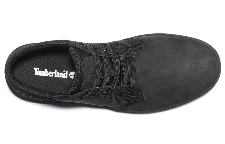 Shop Timberland添柏岚 Davis Square 透氣輕便舒適 低筒休閒板鞋 黑色