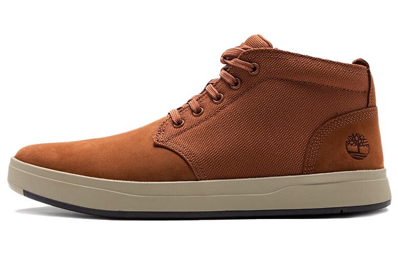 Timberland Davis Square Leather and Fabric Chukka Boot 'Rust Nubuck' A29S6MF13
