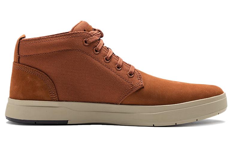 Order Timberland Davis Square Leren en Stof Chukka Boot ''Rust Nubuck'' A29S6MF13