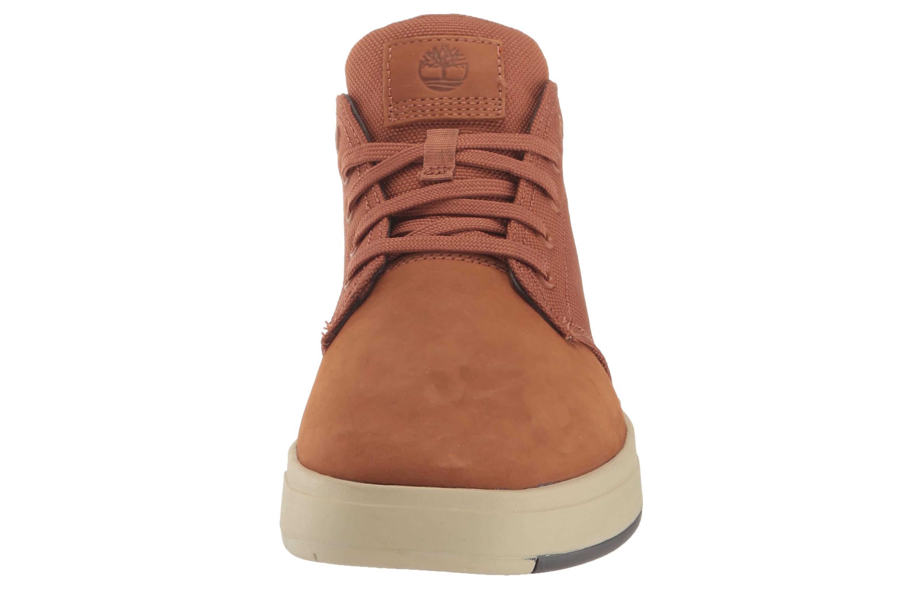 Shop Timberland Davis Square Leren en Stof Chukka Boot ''Rust Nubuck'' A29S6MF13