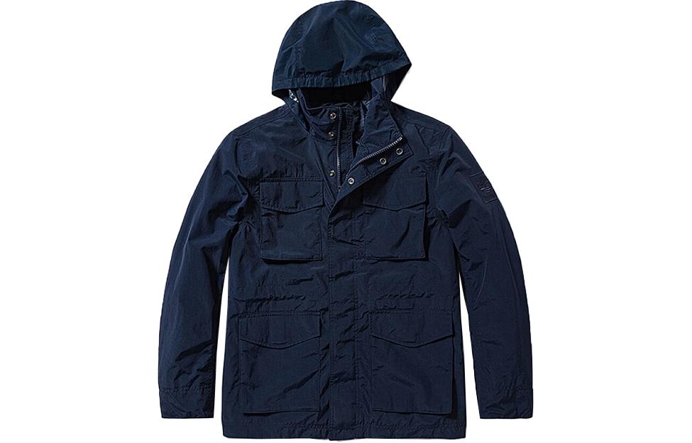 Timberland Deep Sapphire Blue Waterproof Hooded Jacket with Multi-Pockets A427F-433