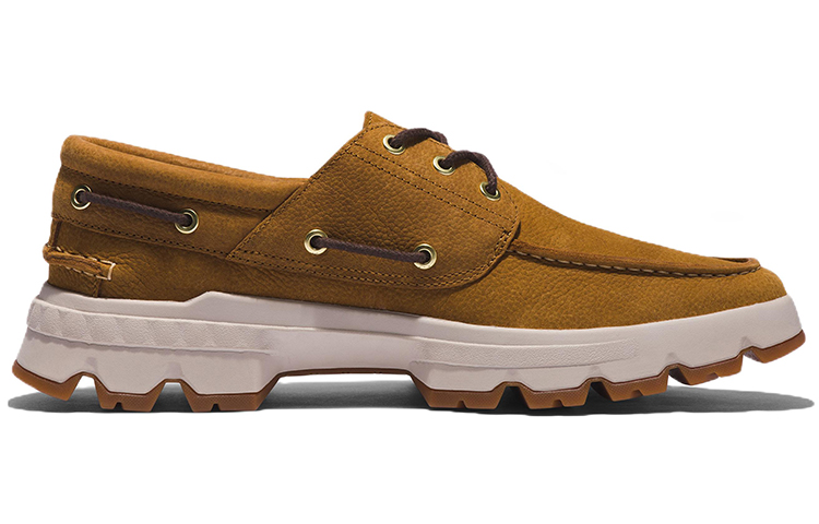 Lookbook Timberland添柏蘭 EK+ Moc-Toe 舒適 耐磨 低筒 運動休閒鞋 男款 土黃色