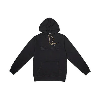 Timberland Embroidered Logo Black Pullover Hoodie Casual Sweatshirt A2EZX-001