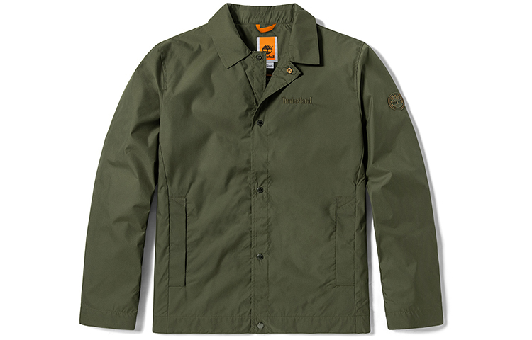 Timberland Embroidered Logo Coach Jacket Military Green A24JV-A58