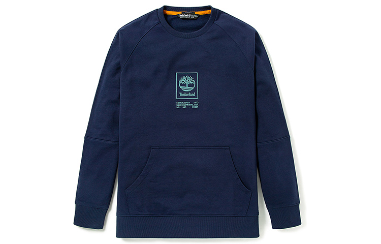 Timberland Embroidered Logo Crewneck Sweatshirt - Navy Blue A2D3J-451