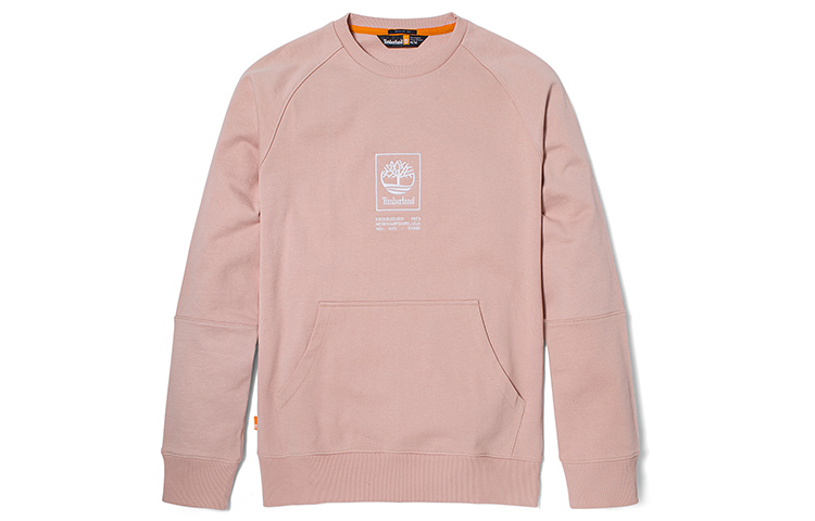 Timberland Embroidered Logo Crewneck Sweatshirt Unisex - Light Pink A2D3J-662