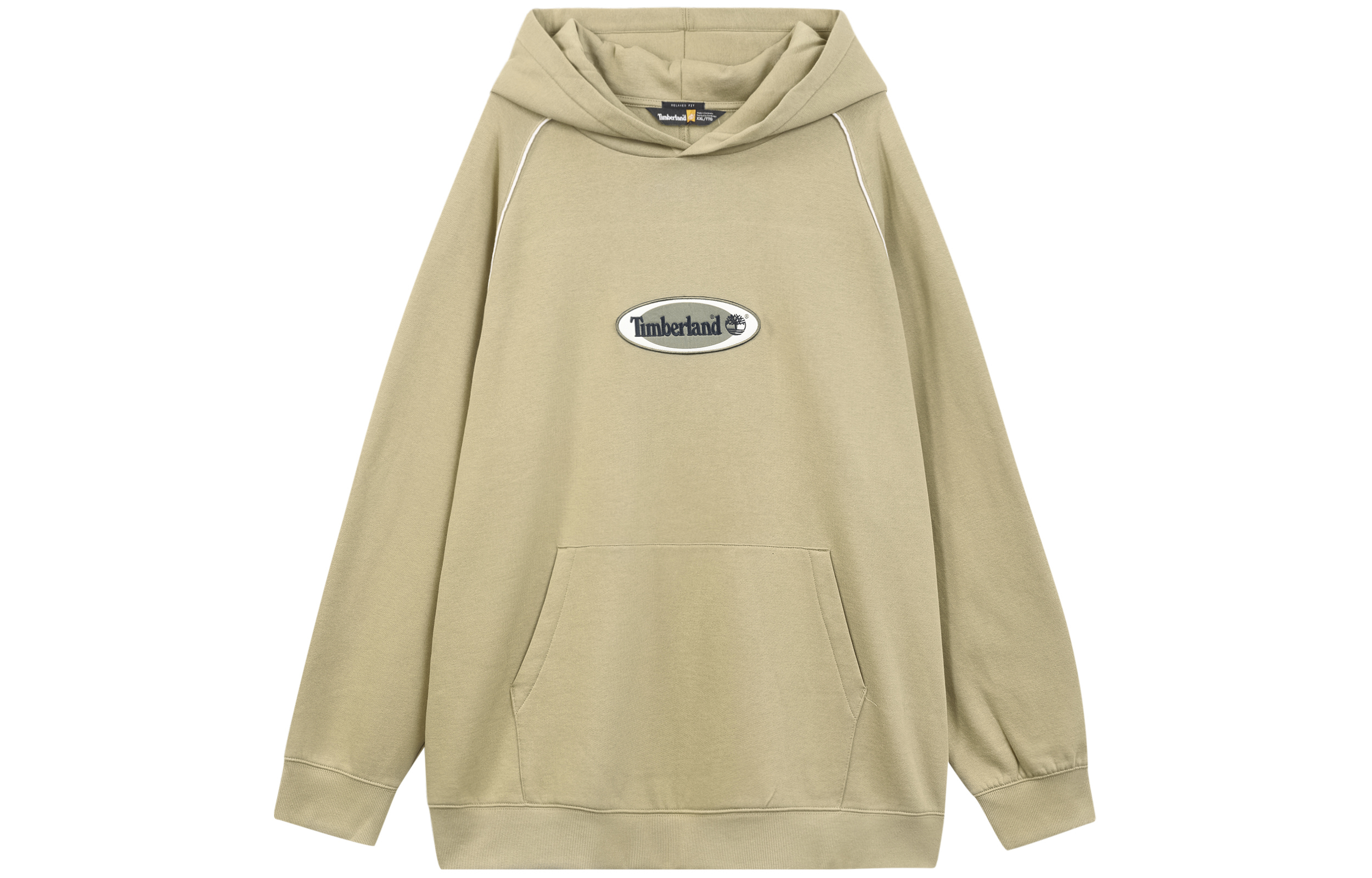 Timberland Embroidered Logo Hoodie in Khaki A6Q5H-DH4