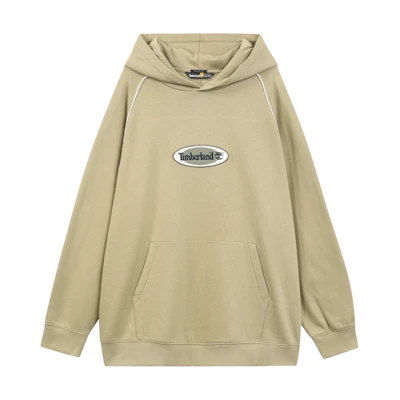 Timberland Embroidered Logo Hoodie in Khaki A6Q5H-DH4