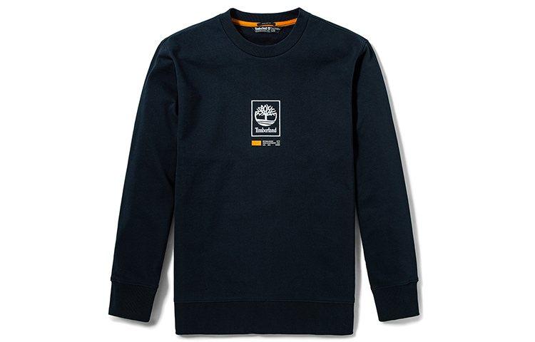 Timberland Embroidered Logo Knit Pullover Sweatshirt Deep Navy Blue A2AJN-433
