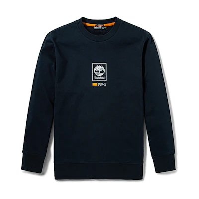 Timberland Embroidered Logo Knit Pullover Sweatshirt Deep Navy Blue A2AJN-433