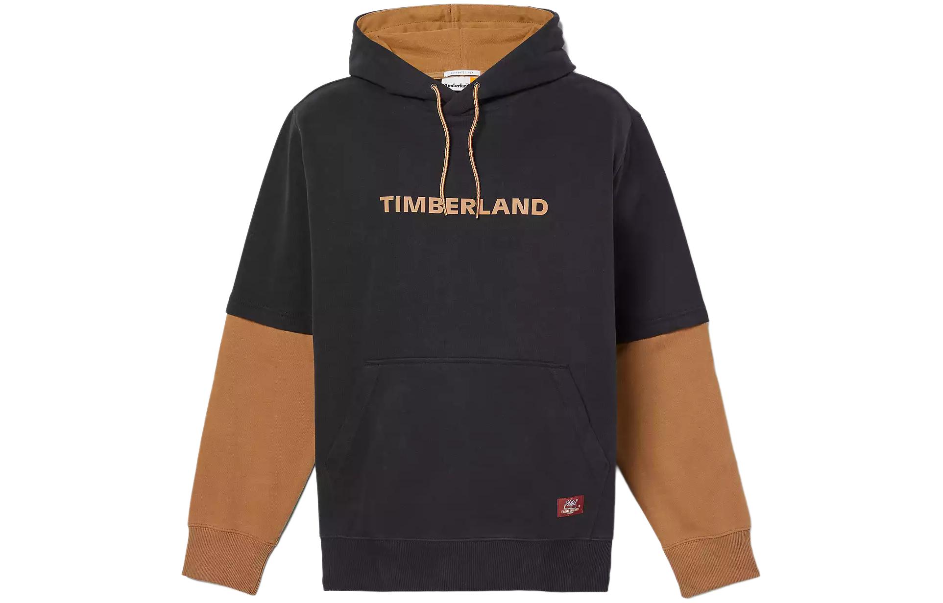Timberland Embroidered Logo Pullover Hoodie Unisex Black A5T73-001
