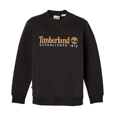 Timberland EST 1973 Embroidered Logo Crewneck Sweatshirt Black A65DD-001
