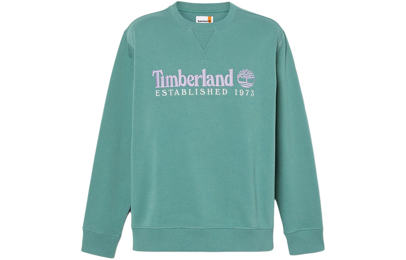 Timberland EST 1973 Embroidered Logo Crewneck Sweatshirt Blue A2FEQ-CL6