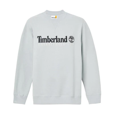 Timberland EST 1973 Logo Embroidered Crewneck Sweatshirt Grey A65DD-EA3