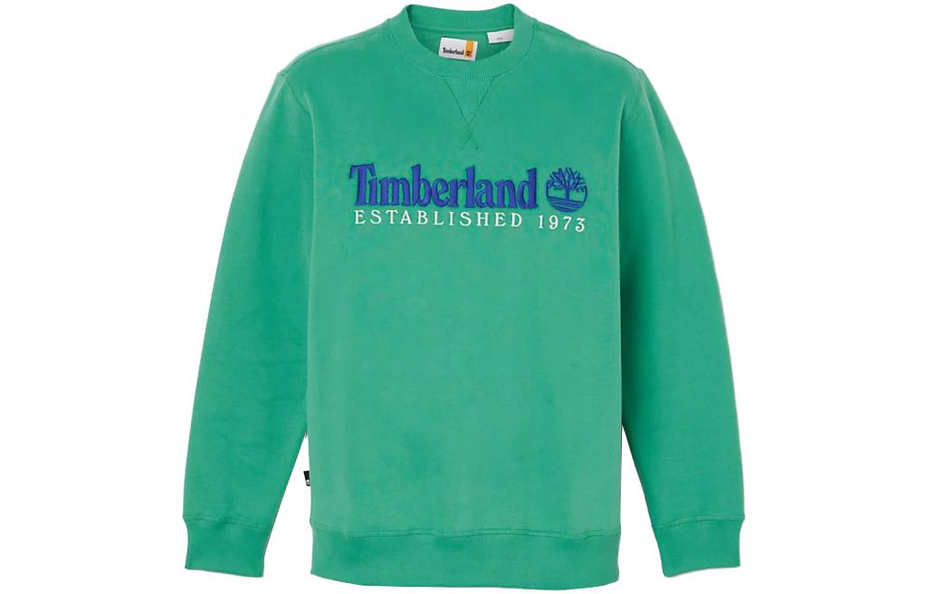 Timberland EST 1973 Logo Embroidered Crewneck Sweatshirt Green - A65DD-ED3