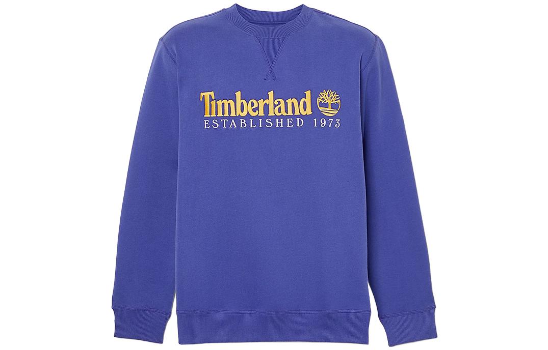 Timberland EST 1973 Logo Embroidered Crewneck Sweatshirt Blue A65DD-ED5