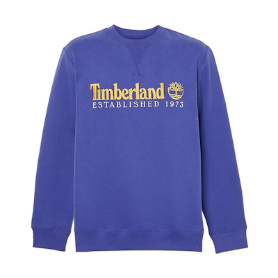 Timberland EST 1973 Logo Embroidered Crewneck Sweatshirt Blue A65DD-ED5
