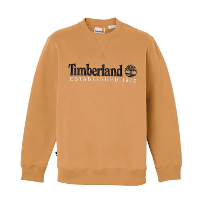 Timberland EST 1973 Logo Embroidered Crewneck Sweatshirt Yellow A65DD-P47
