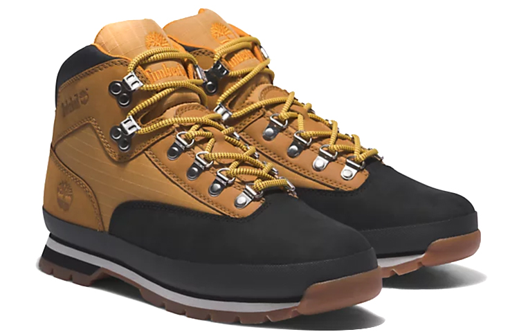 Shop 添柏岚 Euro Hiker 皮革 短筒 戶外靴 棕黑色