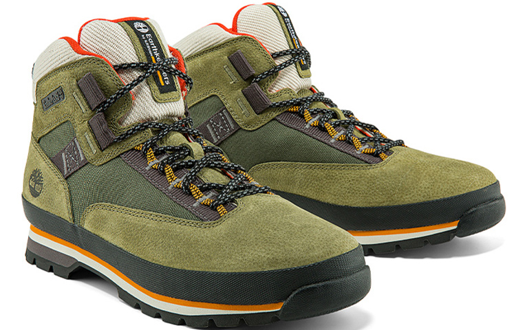 Shop Timberland Euro Hiker Kulit & Kain 'Dark Green Nubuck' A2H84W
