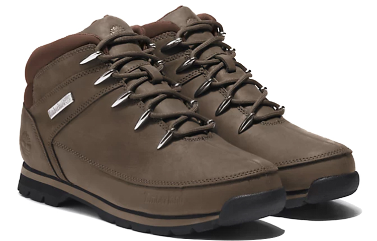 Shop Timberland添柏嶺 Euro Sprint Hiker 防滑耐磨 低筒 戶外靴 棕色