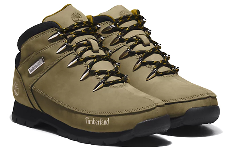 Shop Timberland添柏嵐 Euro Sprint Hiker 休閒防滑 低筒 戶外靴 綠