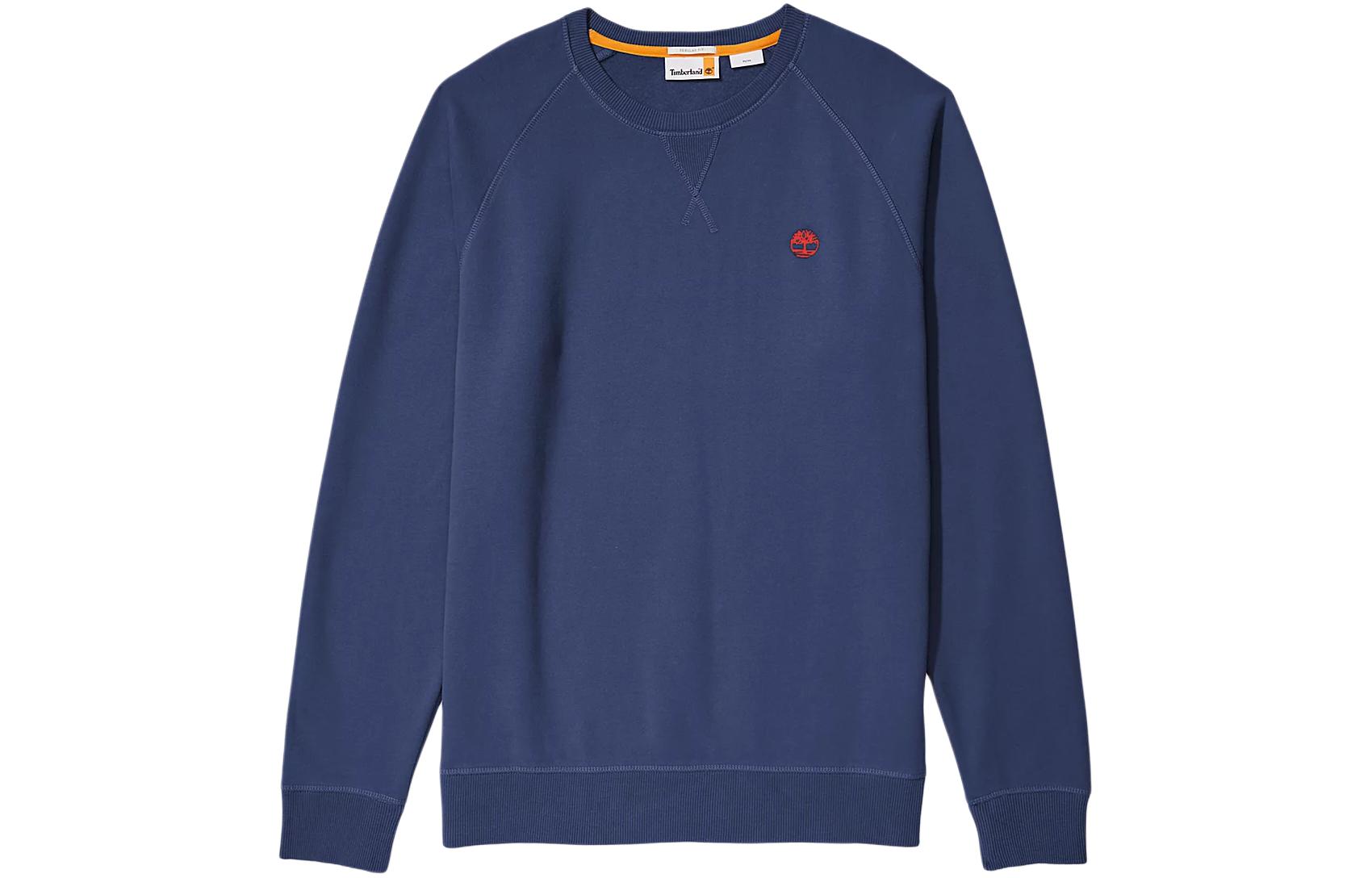 Timberland Exeter River Navy Blue Crewneck Sweatshirt Men’s Logo Pullover A2BNK-433
