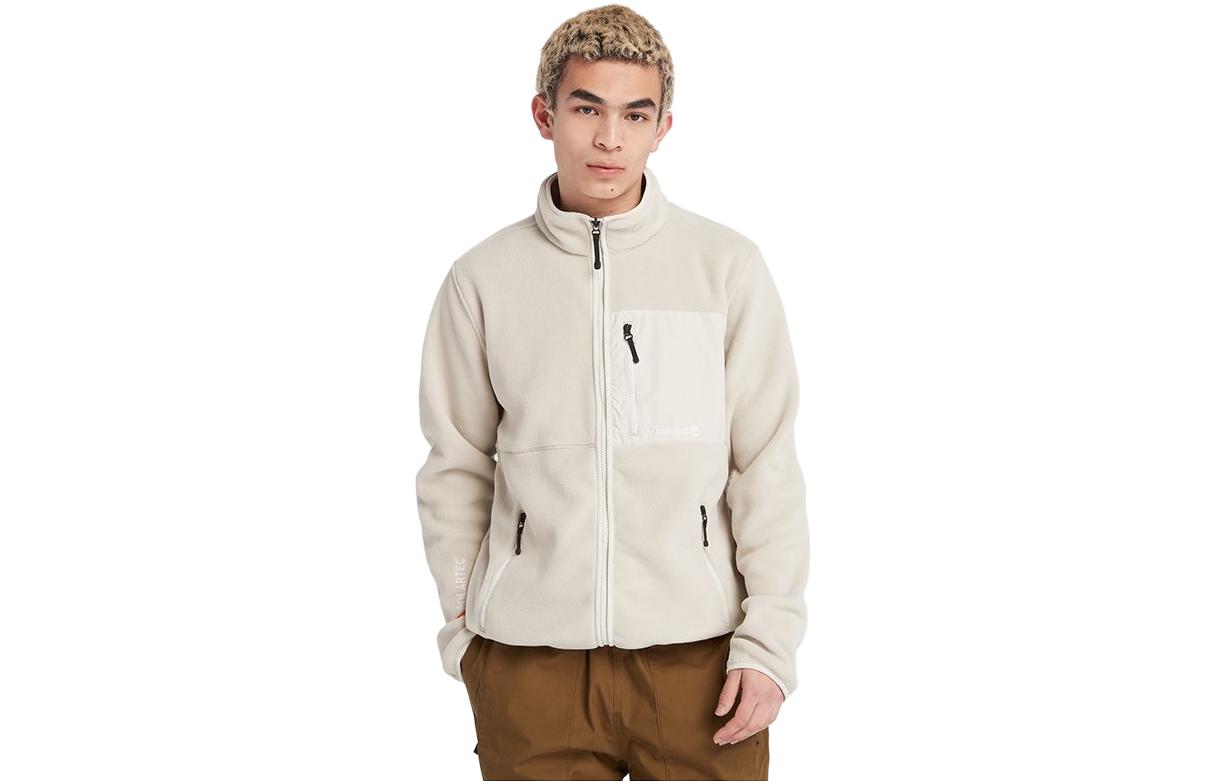 Timberland Fleece-Lined Beige Jacket with Solid Color Design A2M3H-CY2