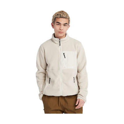 Timberland Fleece-Lined Beige Jacket with Solid Color Design A2M3H-CY2