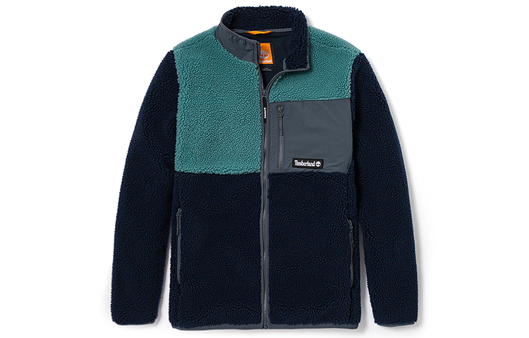 Timberland Fleece Jacket Unisex Deep Sapphire Blue-Crab Green Outdoor Wear A5PUP-EG1
