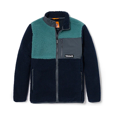 Timberland Fleece Jacket Unisex Deep Sapphire Blue-Crab Green Outdoor Wear A5PUP-EG1