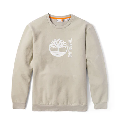 Timberland Fleece Logo Crewneck Sweatshirt Sand Winter Casual Style A5UX5-CY2