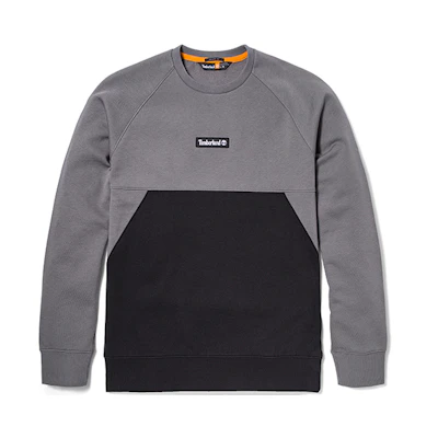 Timberland Fleece Pullover Winter Sweatshirt Colorblock Gray A22KF-BY9