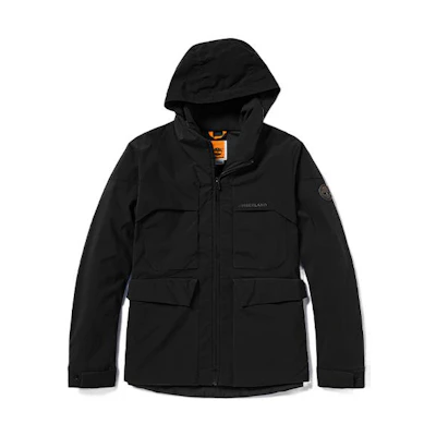 Timberland FW22 Black Outdoor Utility Hooded Jacket with Multiple Pockets A69HS-001