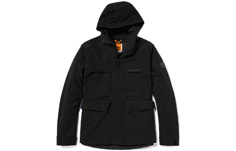 Order Timberland FW22 Black Outdoor Utility Hooded Jacket with Multiple Pockets A69HS-001