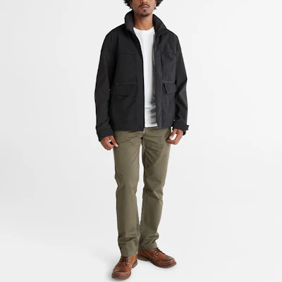 Timberland FW22 Black Outdoor Utility Hooded Jacket with Multiple Pockets A69HS-001 Lookbook Timberland FW22 Black Outdoor Utility Hooded Jacket with Multiple Pockets A69HS-001