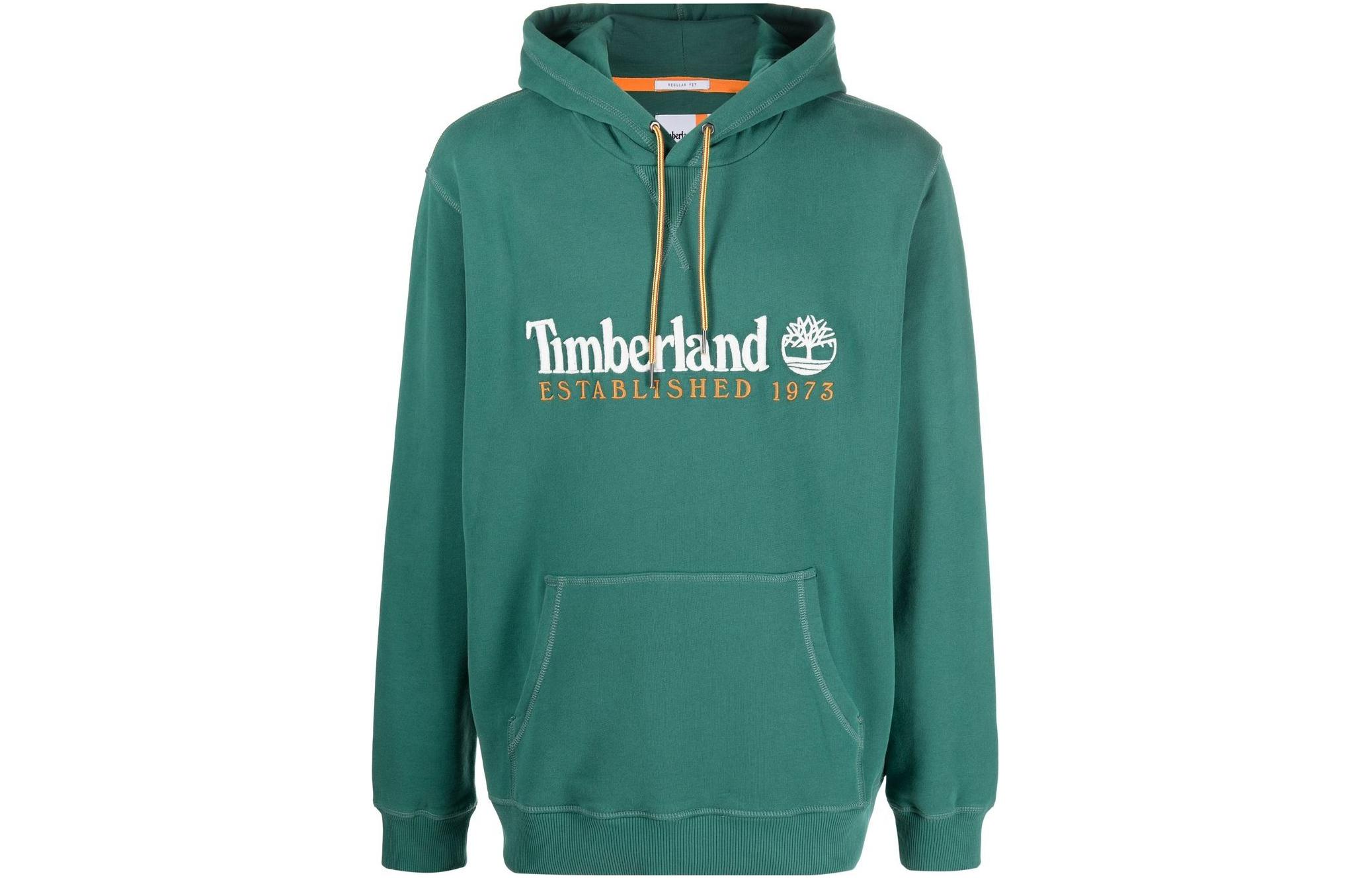 Timberland FW22 Printed Green Hoodie Long Sleeve TB0A2-CRM