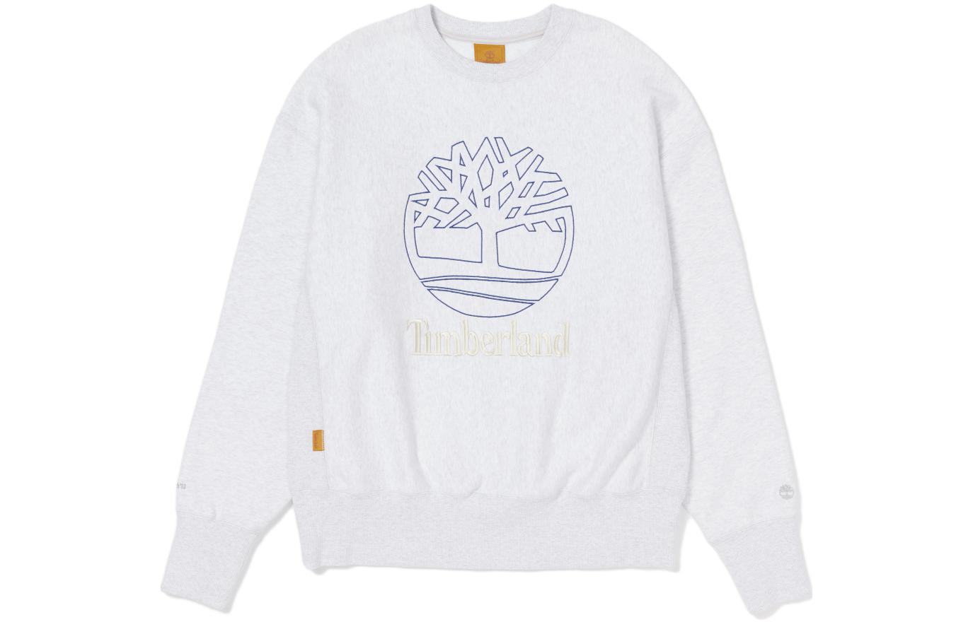 Timberland FW23 +81 3 Logo Embroidered Crewneck Sweatshirt Unisex White/Grey A61YN-051
