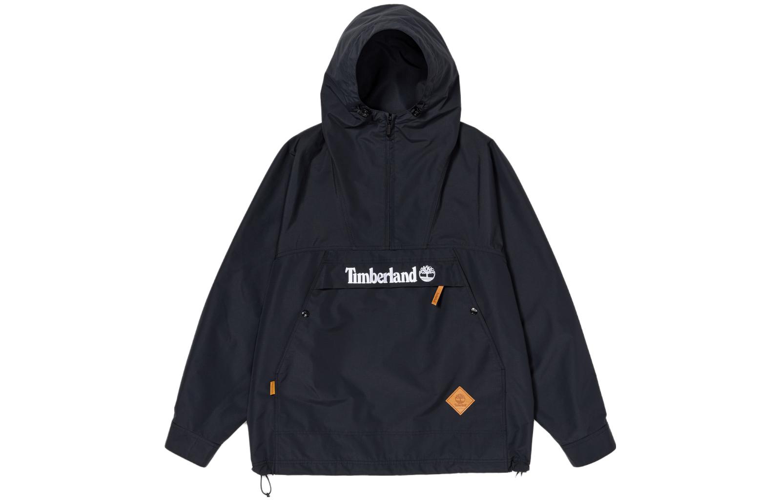 Timberland FW23 +81 3 Series Half-Zip Hoodie Jacket Black Unisex A6UCJ-001