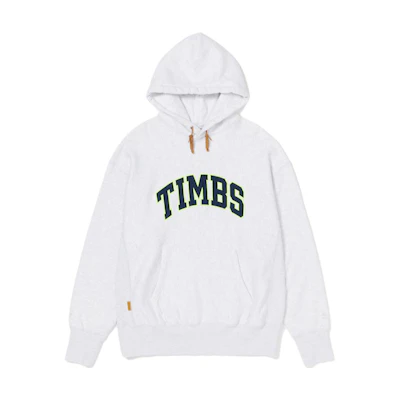 Timberland FW23 +81 3 Series Nylon Patch Drawstring Hoodie Unisex White/Grey A61ZU-052