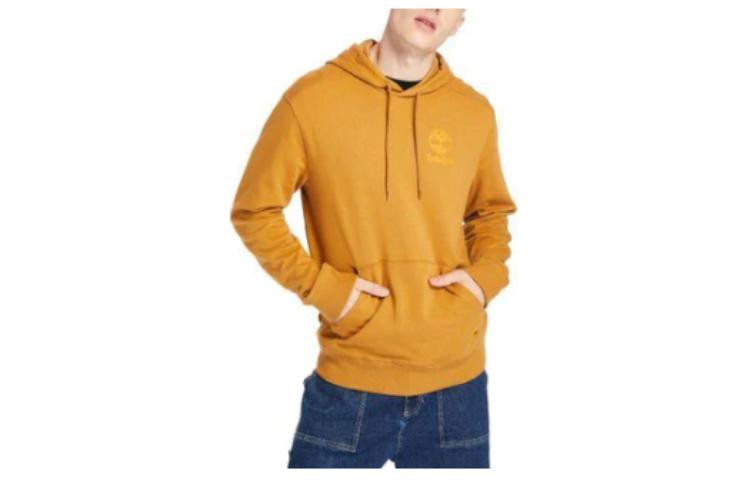 Timberland FW23 Patterned Hooded Long Sleeve Sweatshirt Yellow (Men’s) A2FVP-471