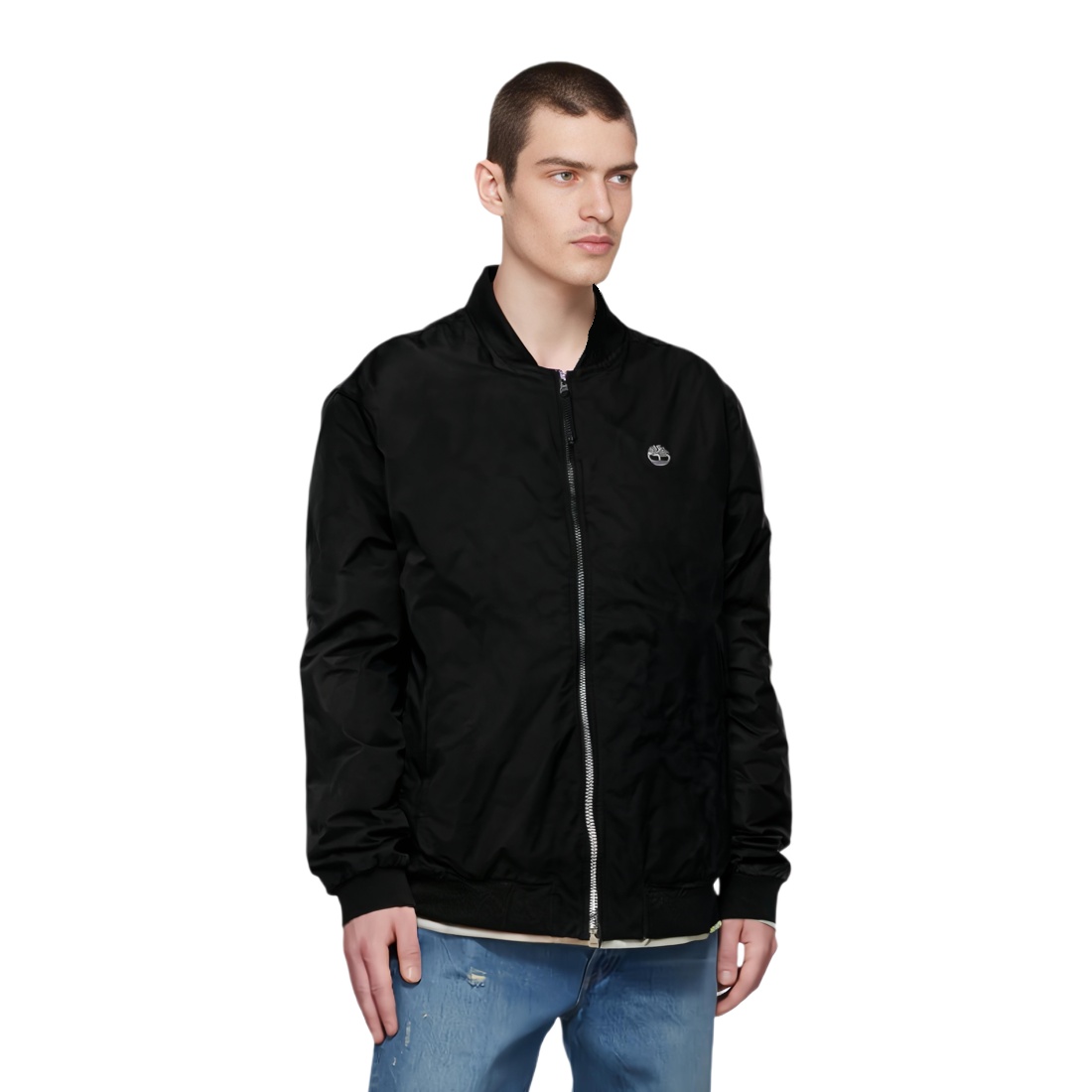 Shop 팀버랜드 FW24 블랙 지퍼 업 자켓 캐주얼 아웃도어 웨어 A5M9T-001