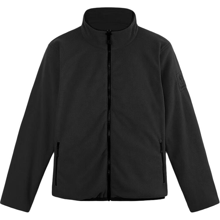 Timberland FW24 Black Zip-Up Jacket with Stand Collar A44NF-001