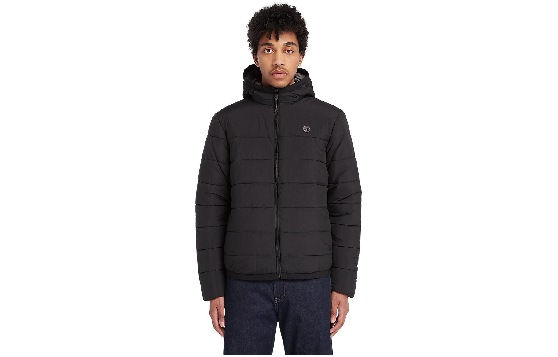 Timberland Garfield Thermarange™ Black Logo Hooded Insulated Jacket Men A6G39-001