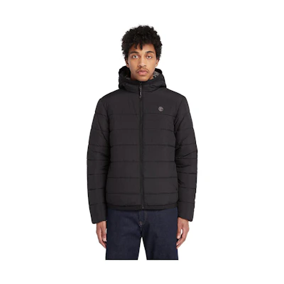 Timberland Garfield Thermarange™ Black Logo Hooded Insulated Jacket Men A6G39-001