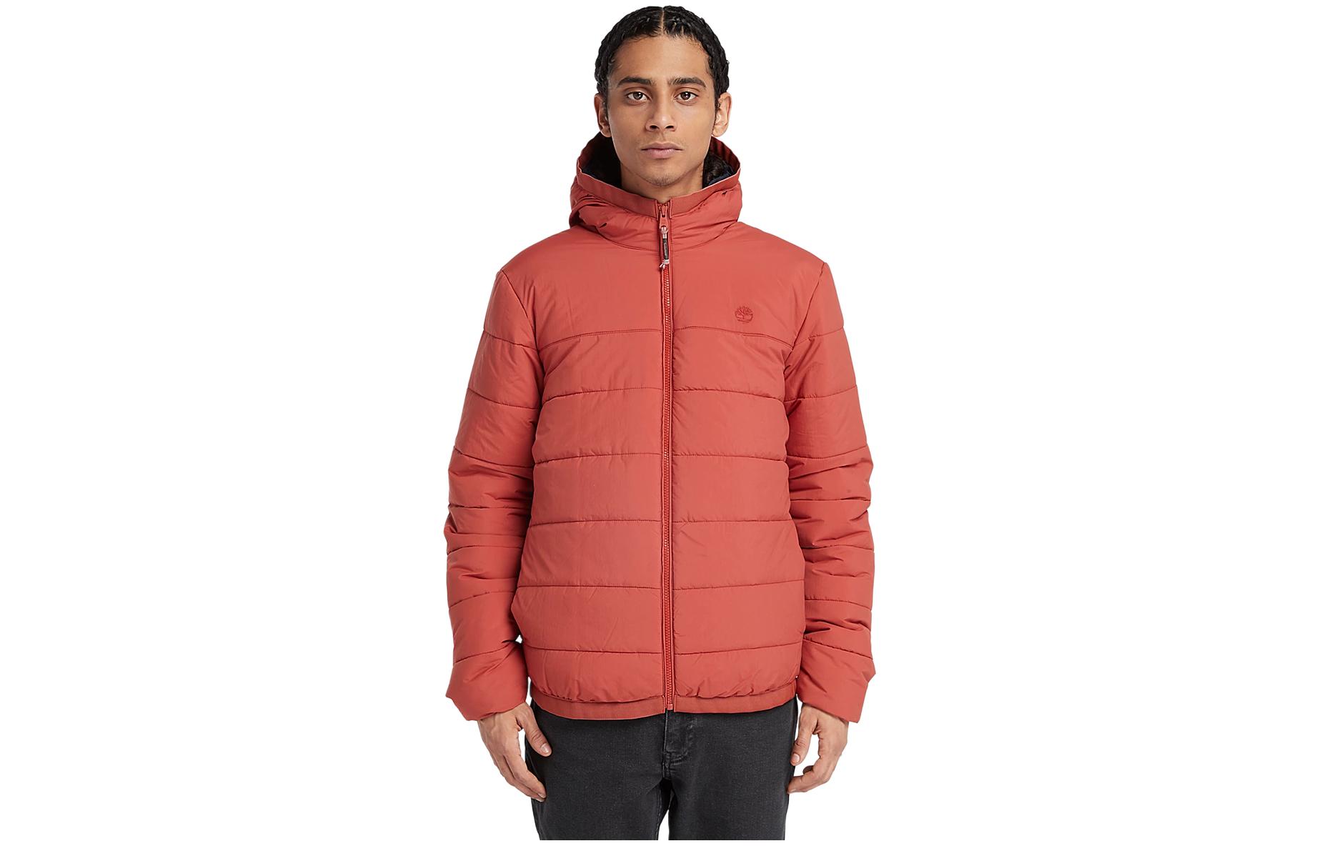 Timberland GARFIELD THERMARANGE™ Logo Hooded Insulated Jacket Red A6G39-DV5